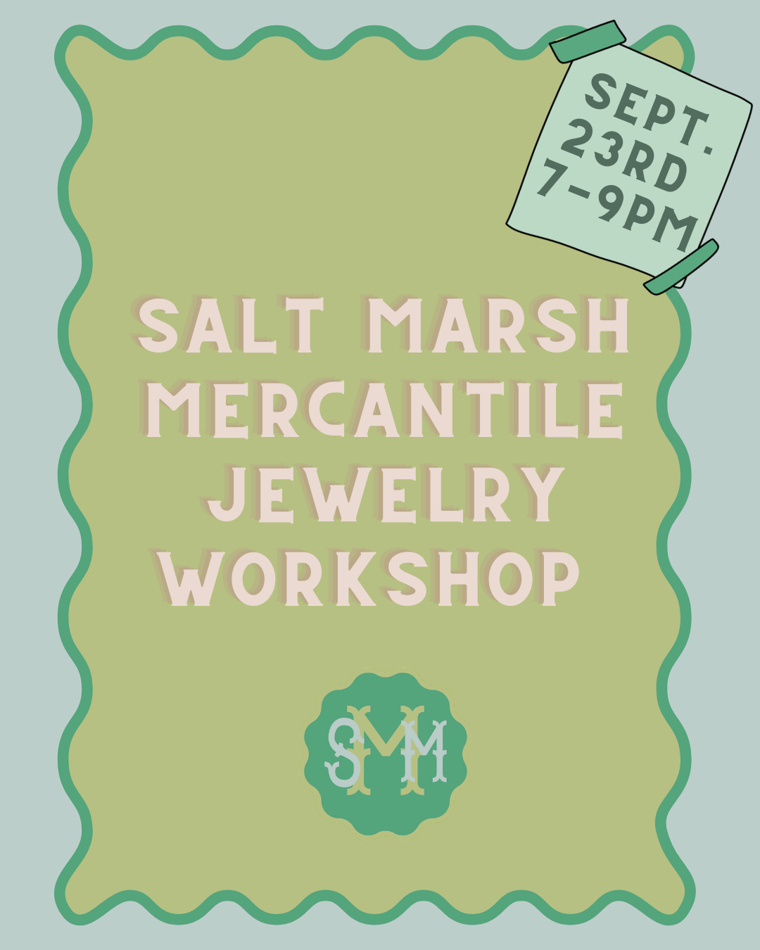 Jewelry Workshop September 23rd